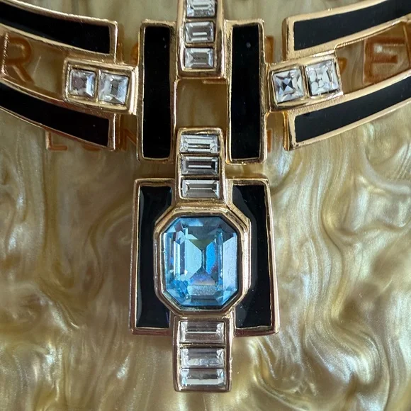 vintage Dior aquamarine, blue Cleopatra, necklace, mint condition - Picture 5 of 17